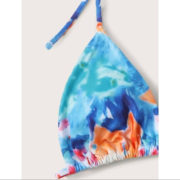 NWT trendy tie dye sexy triangle bathing suit set - Picture 3 of 4
